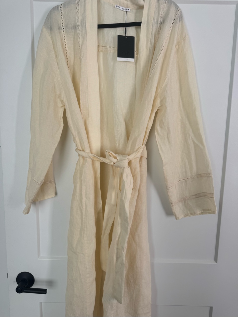 Zara Home 100% Linen Robe with Tie Belt
Size-M-L